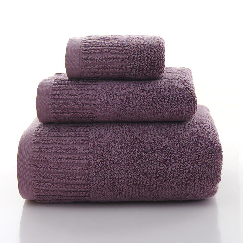 Textile Cotton Thicken bath towel set hand towel face towel and bath towels for adults 10 colors  100% cotton