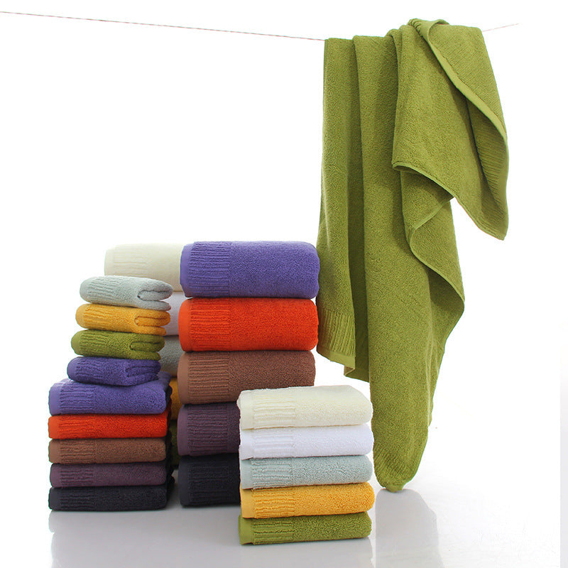 Textile Cotton Thicken bath towel set hand towel face towel and bath towels for adults 10 colors  100% cotton