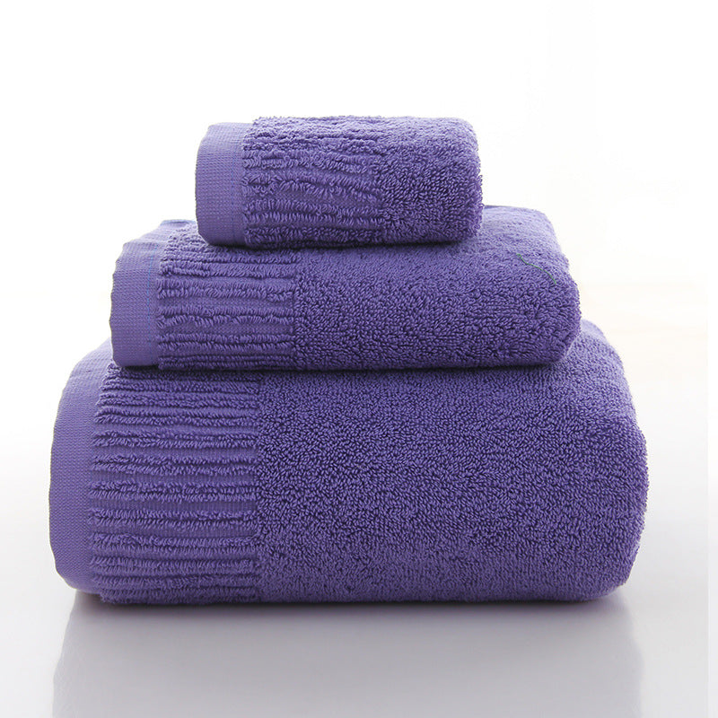 Textile Cotton Thicken bath towel set hand towel face towel and bath towels for adults 10 colors  100% cotton