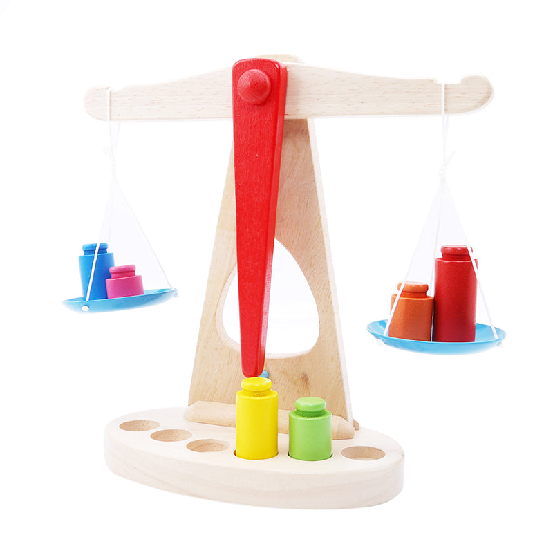 Kid New Balance Scale With 6 Weights Toys Infant Baby Montessori Preschool Educational Toy